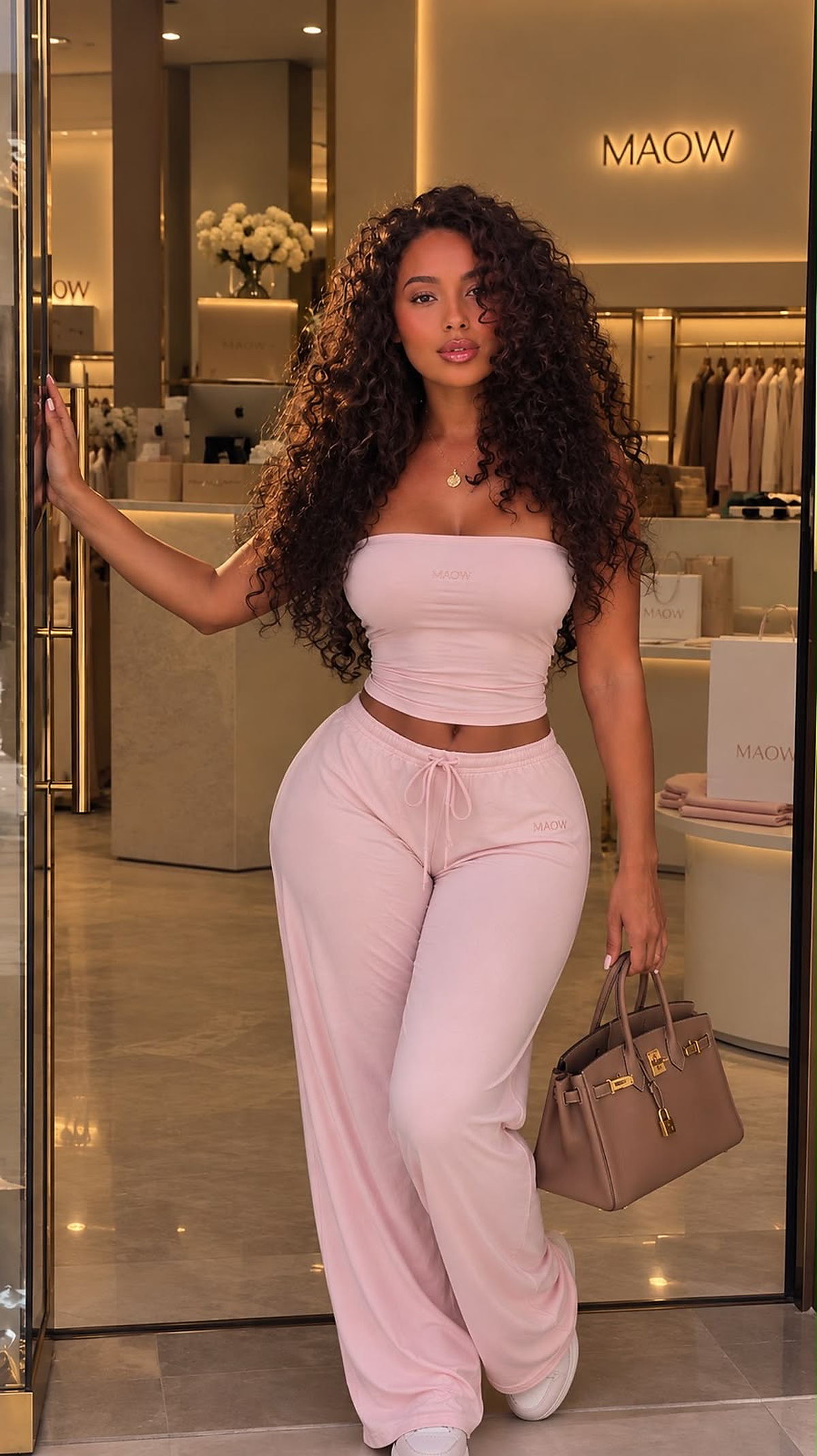Lounge Tube Top — Rosa claro — Front