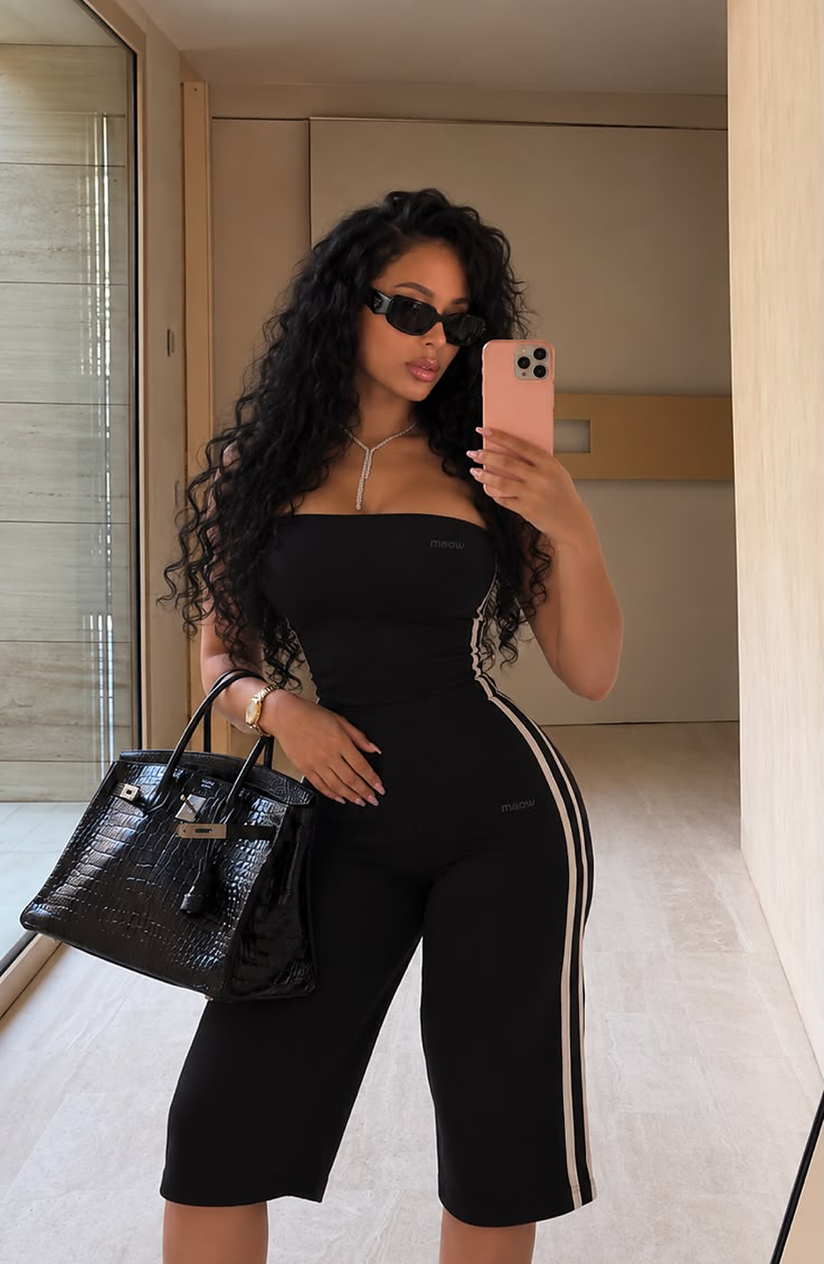 Stripe Set — Negro — Front